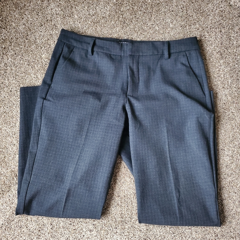 Liverpool Straight Leg Trousers Navy Patterned Size 12